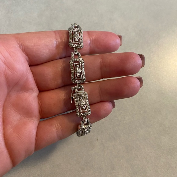 NEW!!! Sterling Silver Diamond Bracelet - Picture 3 of 7